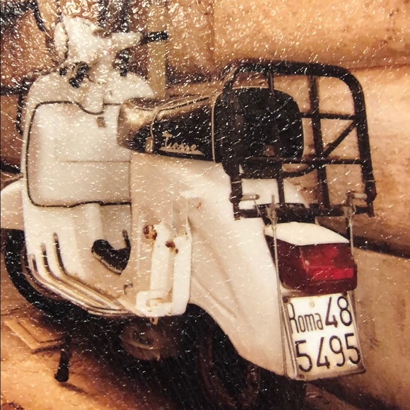 Vespa/ Fiat signed original petite paintings FAB!